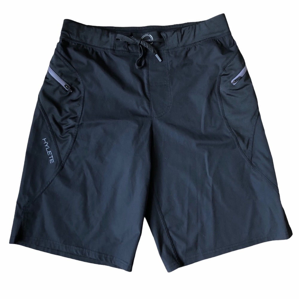 Hylete Men’s Athletic Black Nylon Shorts Medium